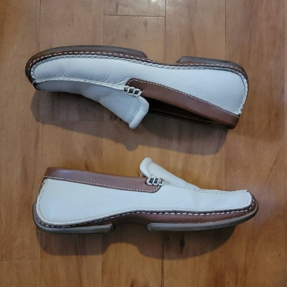 Vintage H.S. Trask Classic Brown Pebbled Heavy Leather Lined Driving Mocs Sz 10 - Picture 1 of 13